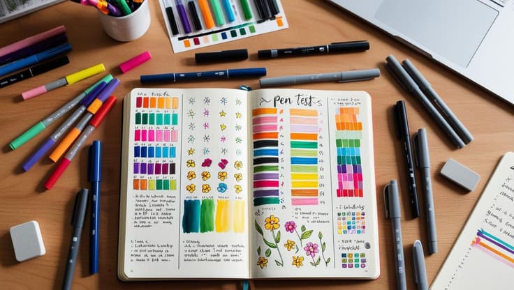 página de testes bullet journal
