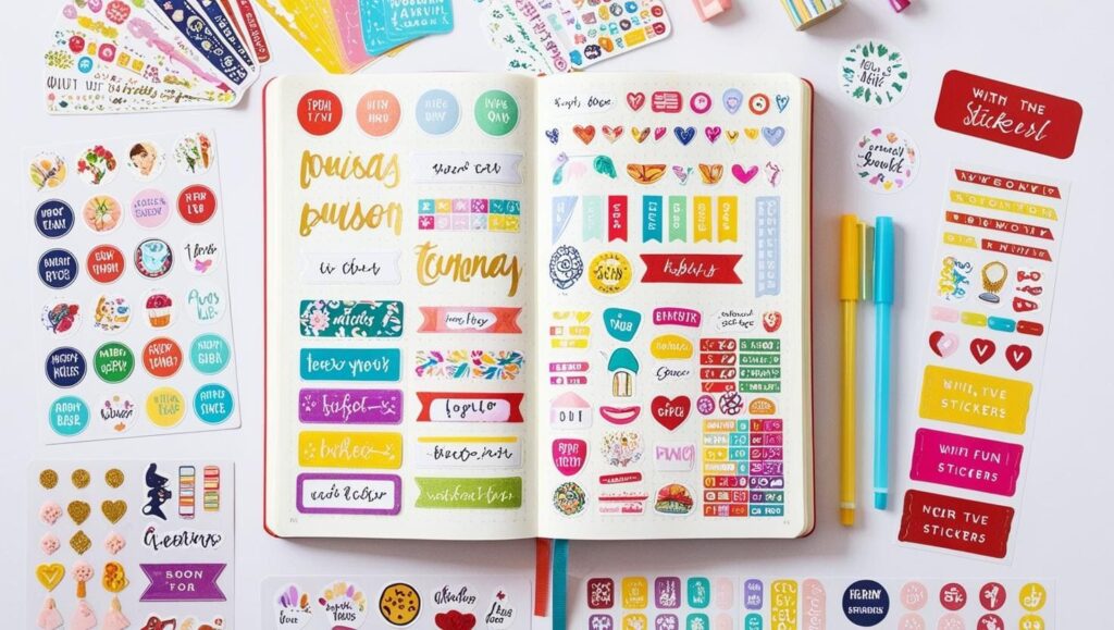 adesivos para bullet journal
