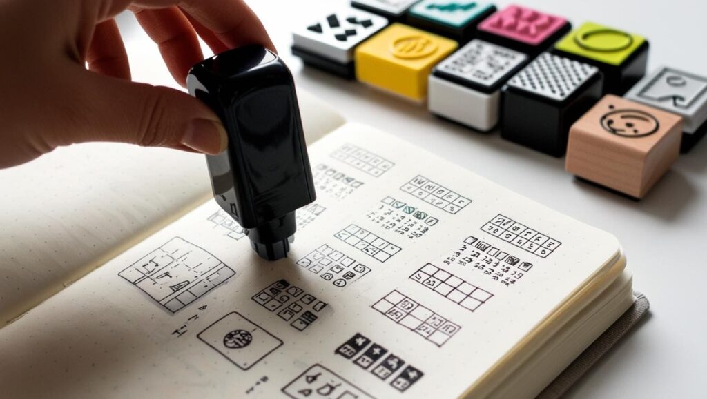 carimbos para bullet journal