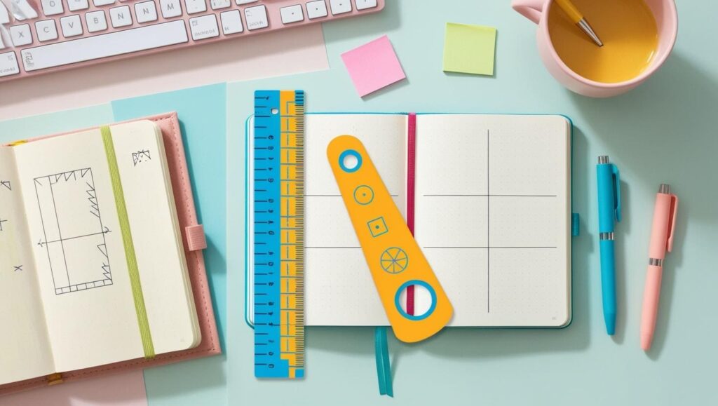 régua para bullet journal