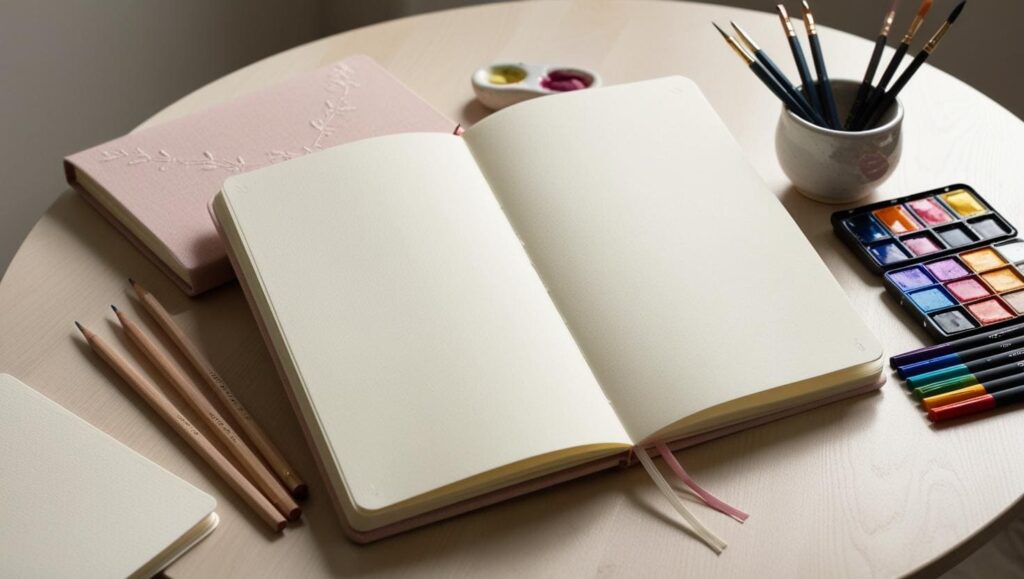 caderno sem pauta para bullet journal - caderno para bullet journal com folhas brancas - caderno bullet journal sem pauta - caderno para bullet journal com folhas lisas