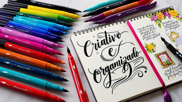 canetas brushpen para bullet journal